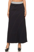 Load image into Gallery viewer, Medina Stretch A-Line Denim Long Skirt