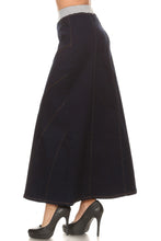 Load image into Gallery viewer, Medina Stretch A-Line Denim Long Skirt