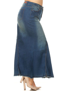 Tiana Long Denim Skirt